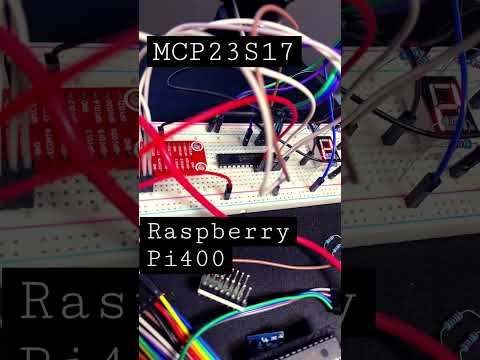 raspberrypi400を使ってMCP23S17(SPI通信の方のIOエキスパンダ)でLED光らせてみた。 #programming #python #raspberrypi