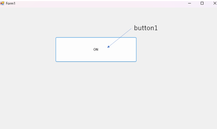 C#で作成したフォーム上にボタンを配置